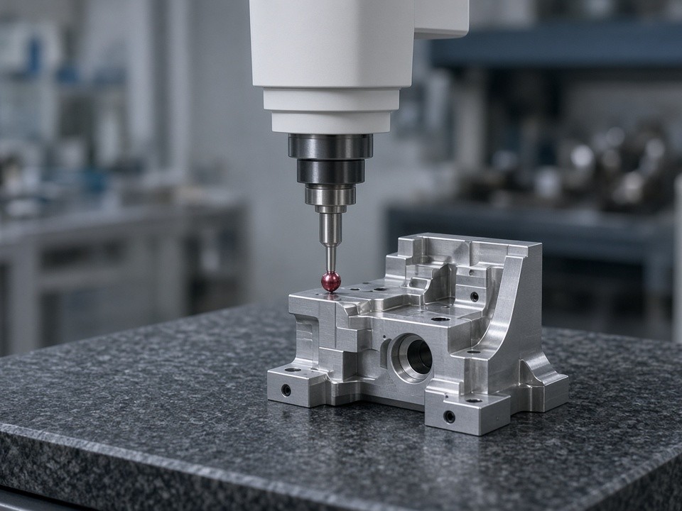 Inspección dimensional con máquina CMM ZEISS en planta de maquinado